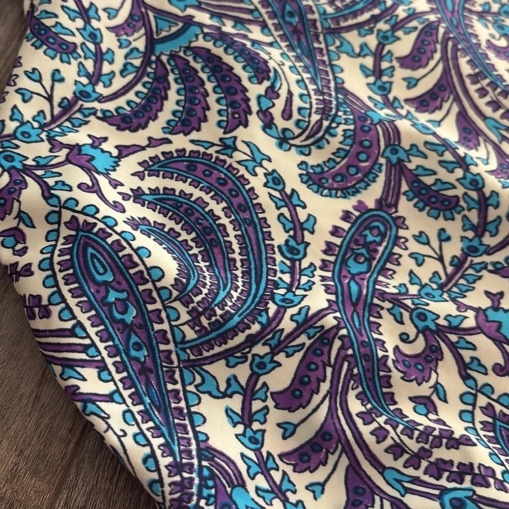 J. Crew Ratti Bandeau Paisley Print Swimsuit size 8